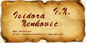 Isidora Nenković vizit kartica